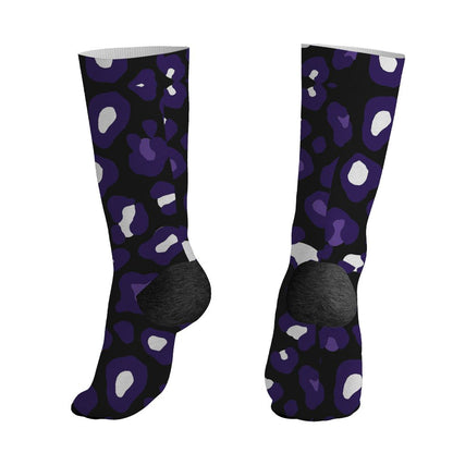 AM-CB-94-Black-Pure-Purple-NastyJamz-Socks-Match-Leopard-Pattern-All-Over-Print