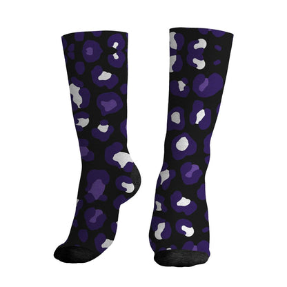 AM-CB-94-Black-Pure-Purple-NastyJamz-Socks-Match-Leopard-Pattern-All-Over-Print