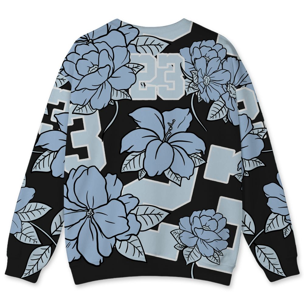 Air-Foamposite-Psychic-Blue-NastyJamz-Sweatshirt-Match-23-Floral-All-Over-Print-Flower