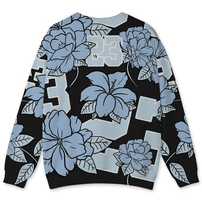 Air-Foamposite-Psychic-Blue-NastyJamz-Sweatshirt-Match-23-Floral-All-Over-Print-Flower