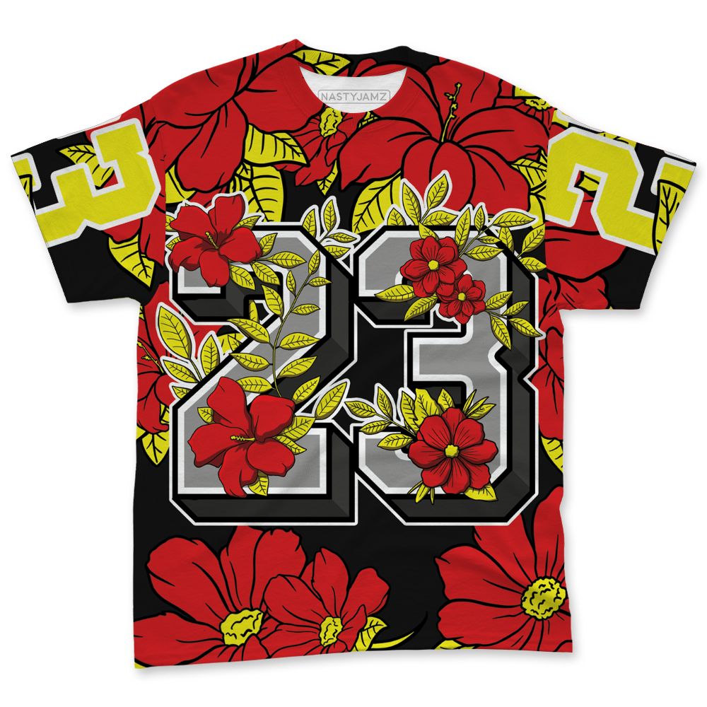 Ferrari-14s-NastyJamz-T-Shirt-Match-23-Floral-All-Over-Print-Flower