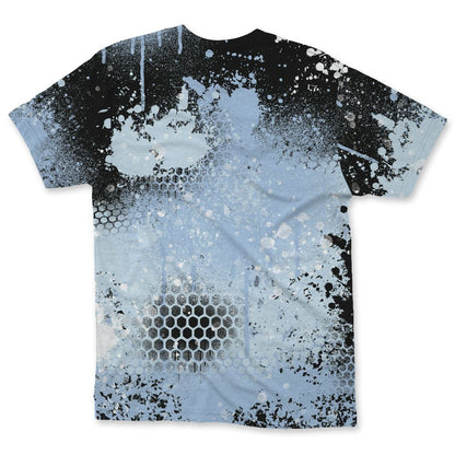 Air-Foamposite-Psychic-Blue-NastyJamz-T-Shirt-Match-23-Painted-Graffiti