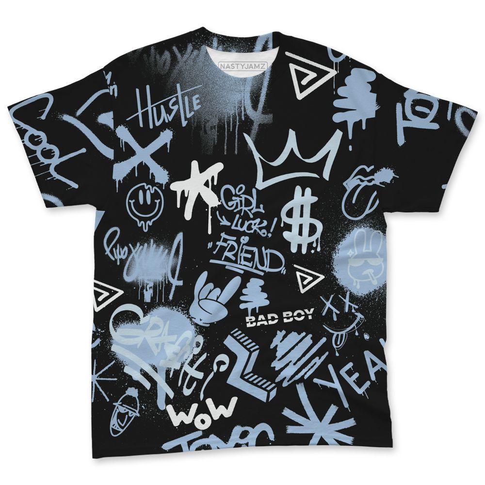 Air-Foamposite-Psychic-Blue-NastyJamz-T-Shirt-Match-Graffiti-King-All-Over-Print-Doodle-Style