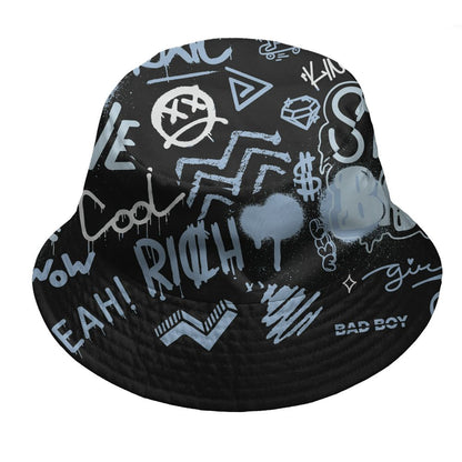 Air-Foamposite-Psychic-Blue-NastyJamz-Bucket-Hat-Match-Graffiti-King-3D-All-Over-Print-Doodle-Style