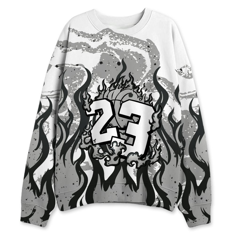 White-Cement-4s-NastyJamz-Sweatshirt-Match-23-Burning-Fire-All-Over-Print
