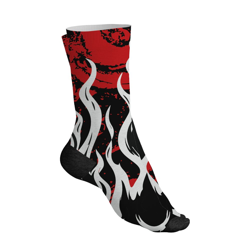 Ferrari-14s-NastyJamz-Socks-Match-23-Burning-Fire-All-Over-Print