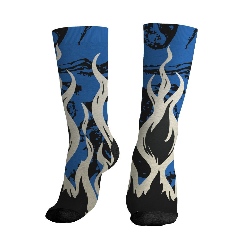 Rare-Air-3s-NastyJamz-Socks-Match-23-Burning-Fire-All-Over-Print