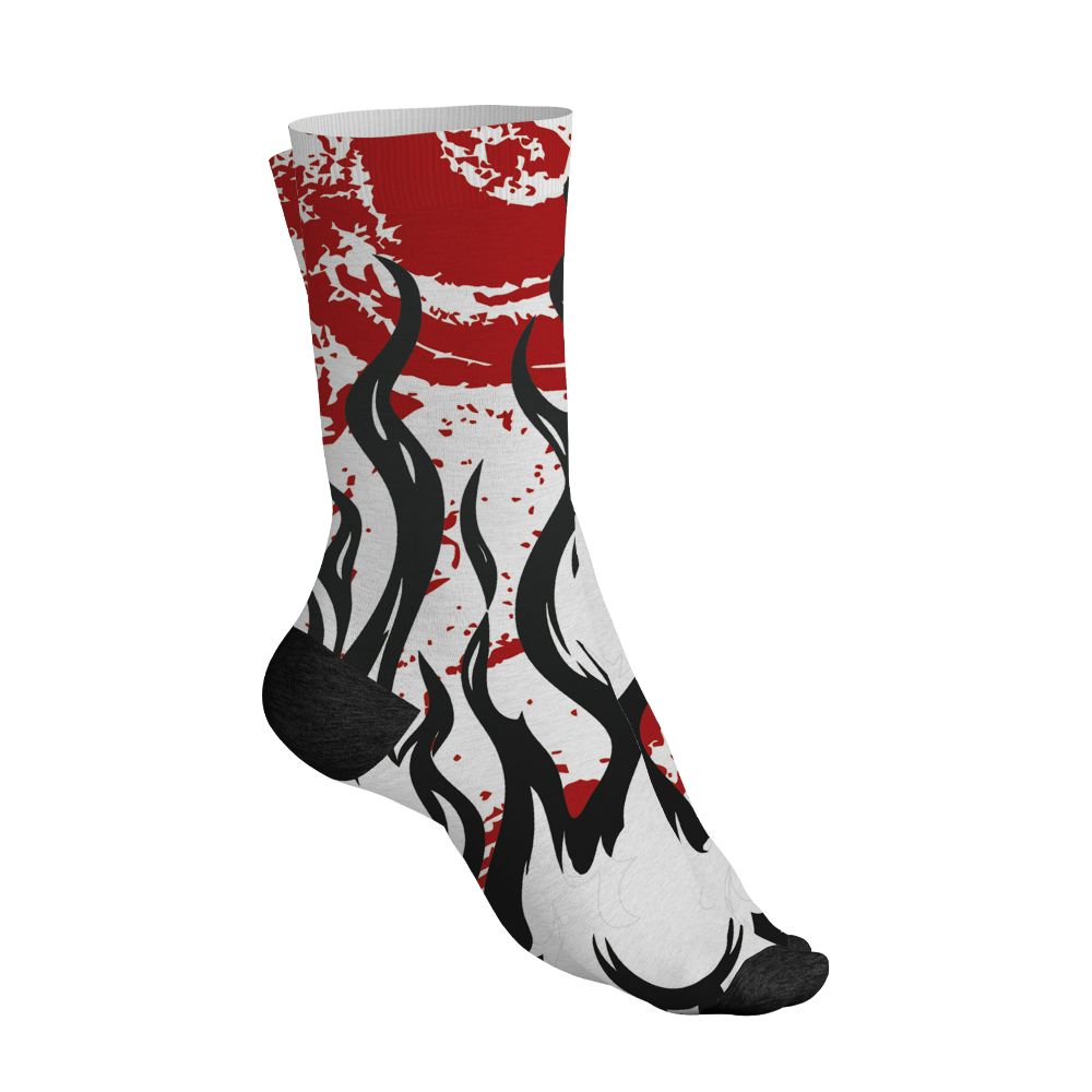AM-Uptempo-Bulls-NastyJamz-Socks-Match-23-Burning-Fire-All-Over-Print