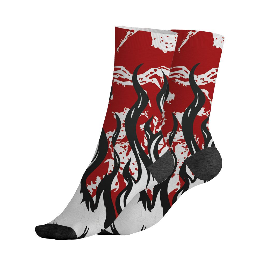 AM-Uptempo-Bulls-NastyJamz-Socks-Match-23-Burning-Fire-All-Over-Print