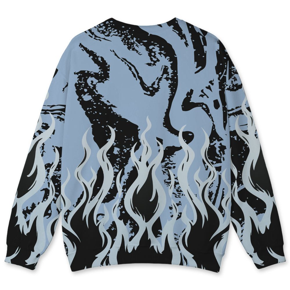 Air-Foamposite-Psychic-Blue-NastyJamz-Sweatshirt-Match-23-Burning-Fire-All-Over-Print