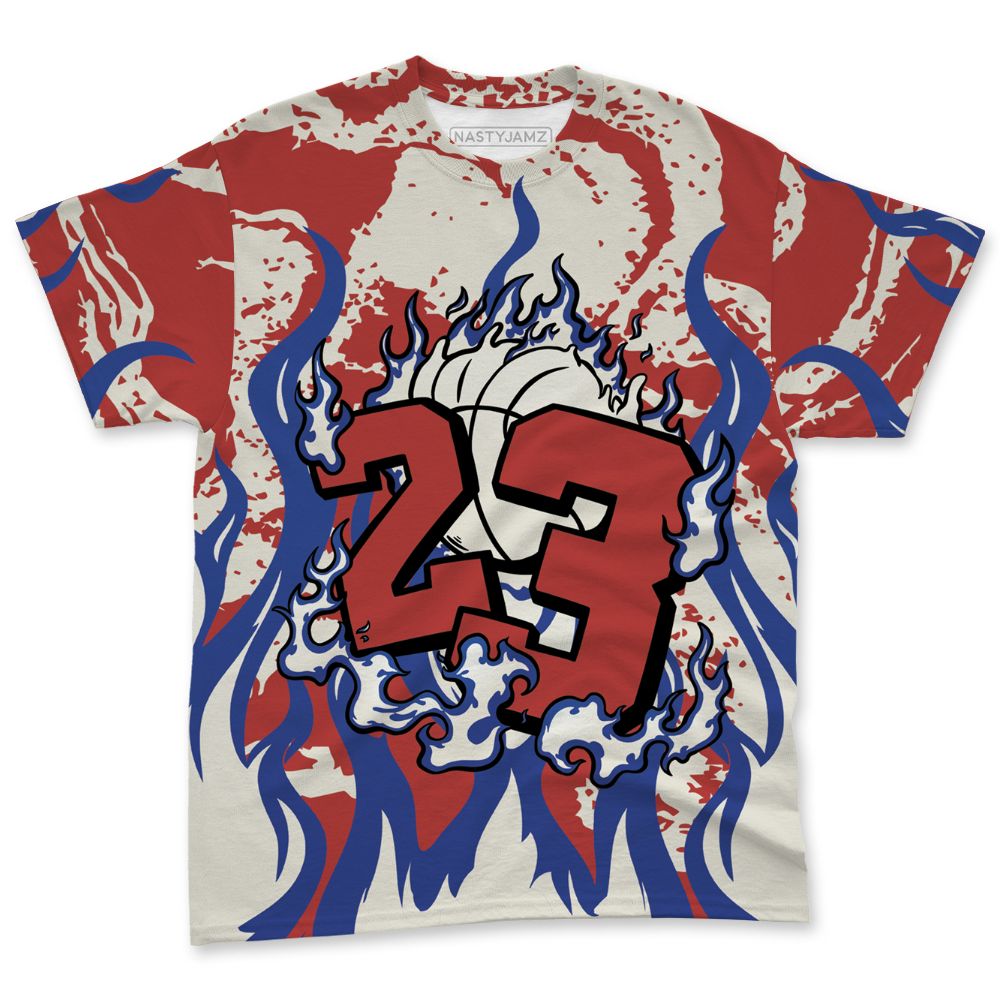 Rare-Air-Cinnabar-1s-NastyJamz-T-Shirt-Match-23-Burning-Fire-All-Over-Print