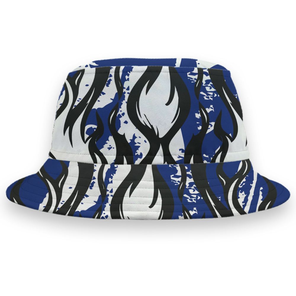 Rare-Air-Deep-Royal-Blue-1s-NastyJamz-Bucket-Hat-Match-23-Burning-Fire-3D-All-Over-Print