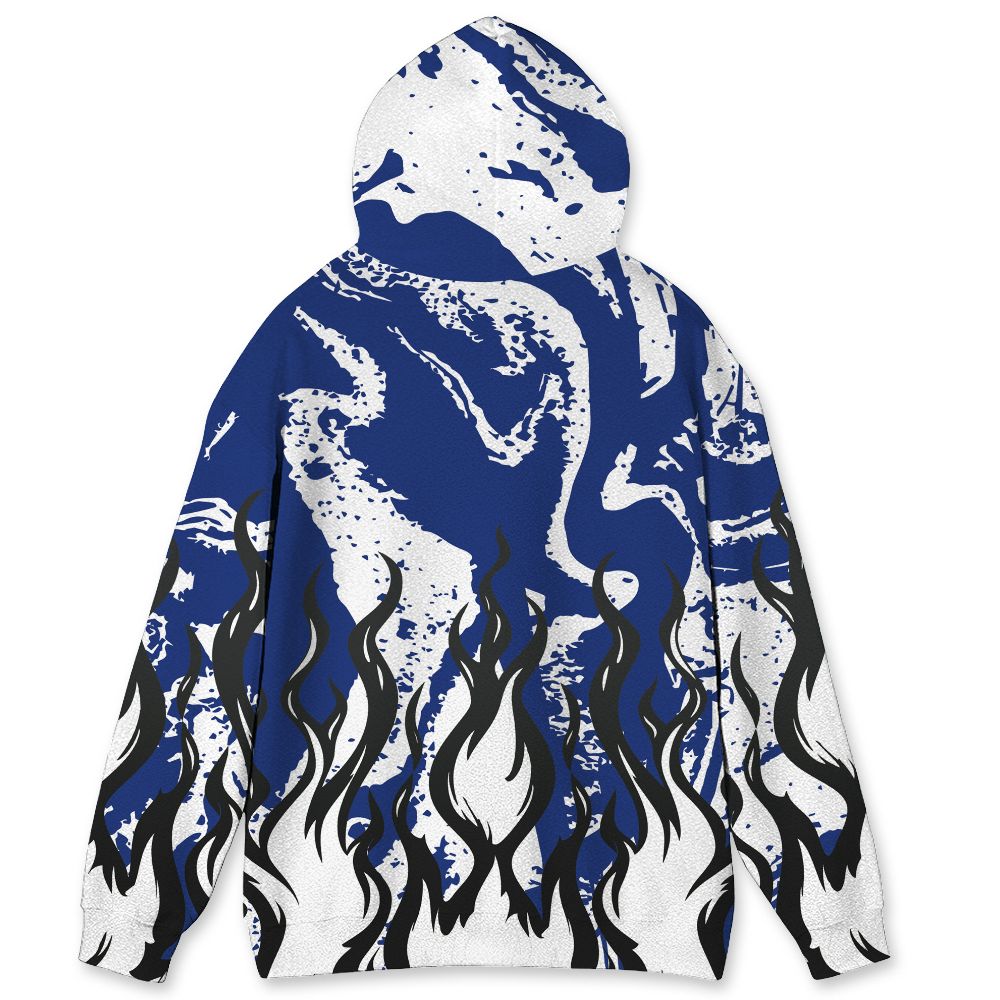 Rare-Air-Deep-Royal-Blue-1s-NastyJamz-Hoodie-Match-23-Burning-Fire-All-Over-Print