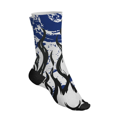 Rare-Air-Deep-Royal-Blue-1s-NastyJamz-Socks-Match-23-Burning-Fire-All-Over-Print