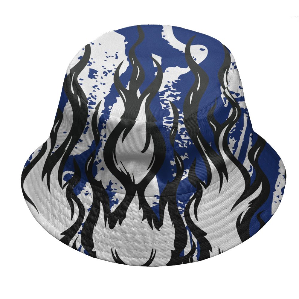 Rare-Air-Deep-Royal-Blue-1s-NastyJamz-Bucket-Hat-Match-23-Burning-Fire-3D-All-Over-Print