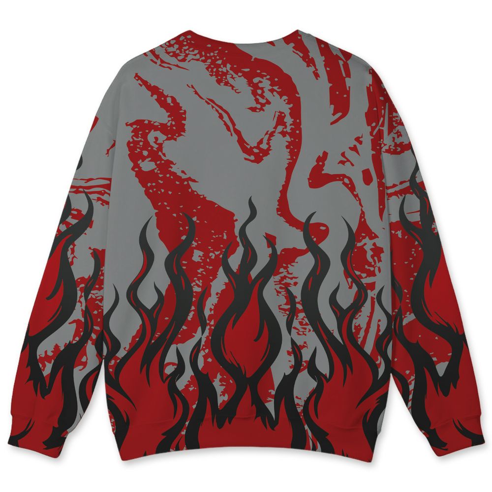 U.nion-Varsity-Red-Shadow-Grey-1s-NastyJamz-Sweatshirt-Match-23-Burning-Fire-All-Over-Print