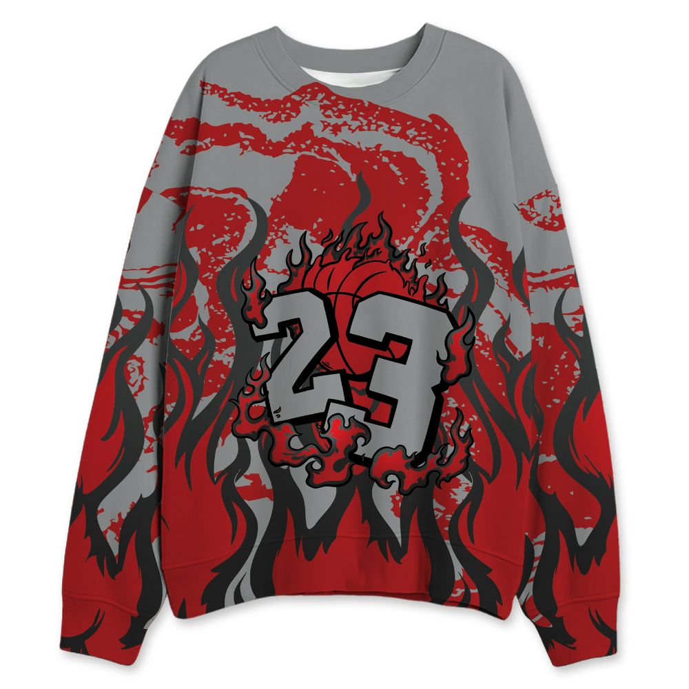 U.nion-Varsity-Red-Shadow-Grey-1s-NastyJamz-Sweatshirt-Match-23-Burning-Fire-All-Over-Print
