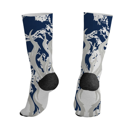 Navy-4s-NastyJamz-Socks-Match-23-Burning-Fire-All-Over-Print