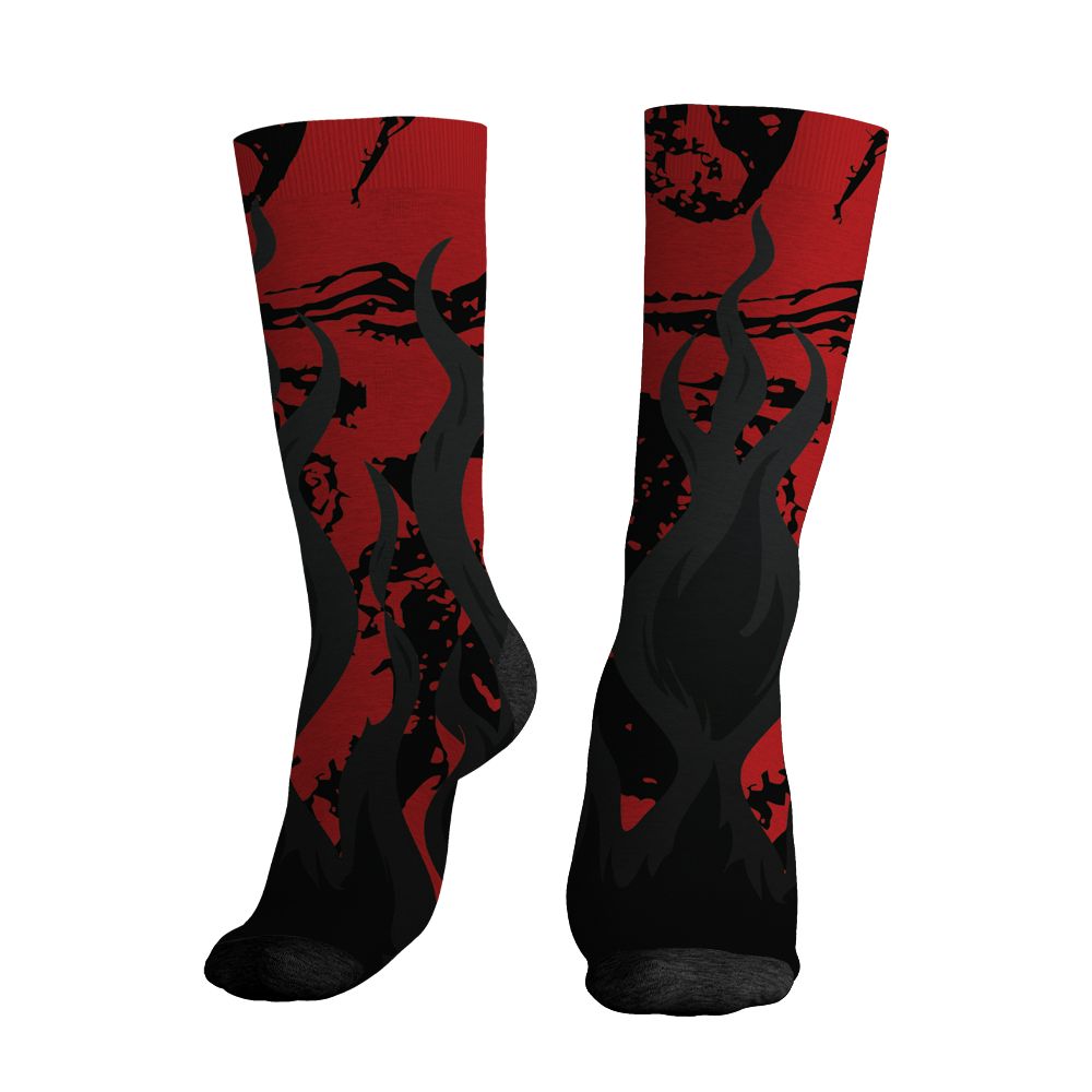 Low-Bred-11s-NastyJamz-Socks-Match-23-Burning-Fire-All-Over-Print