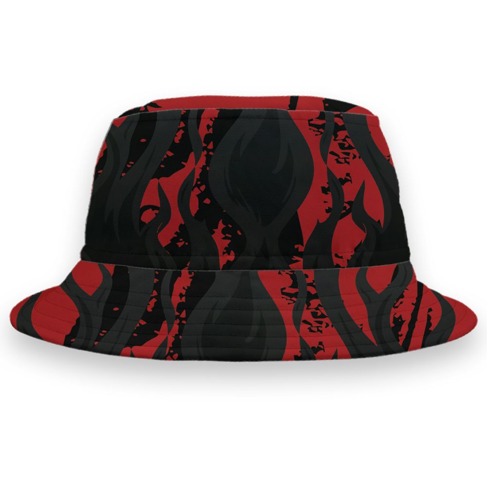 Low-Bred-11s-NastyJamz-Bucket-Hat-Match-23-Burning-Fire-3D-All-Over-Print