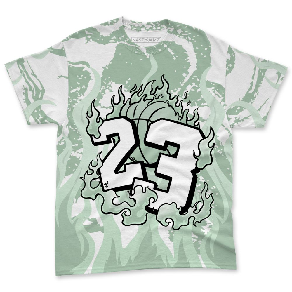 Seafoam-Sail-4s-NastyJamz-T-Shirt-Match-23-Burning-Fire-All-Over-Print