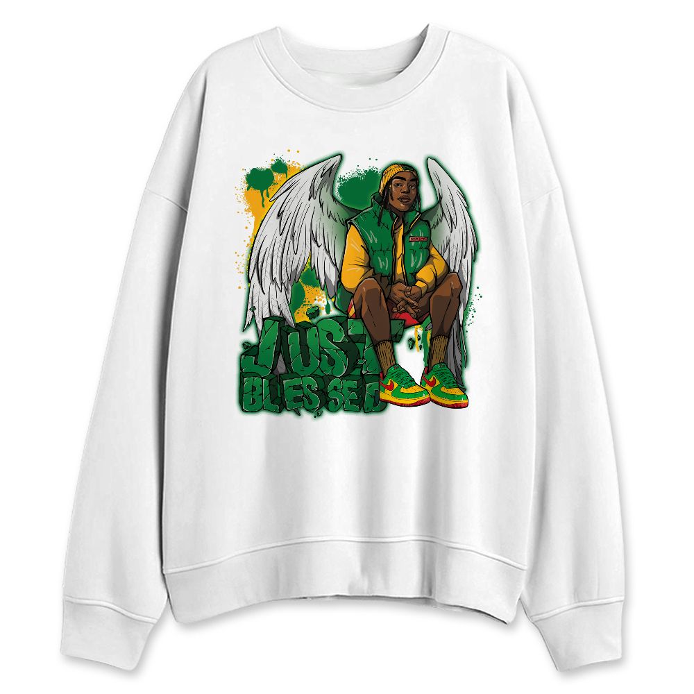 AF-1-Low-Lucky-Green-NastyJamz-Sweatshirt-Match-Just-Blessed