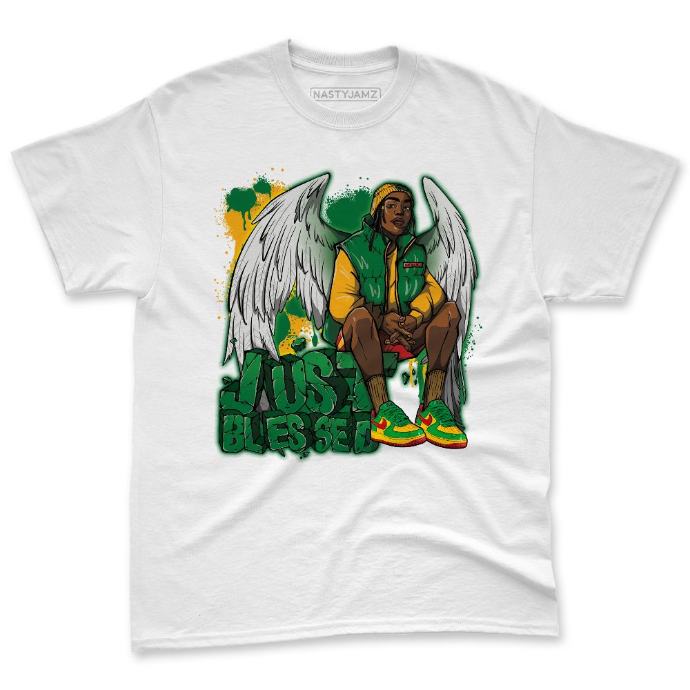 AF-1-Low-Lucky-Green-NastyJamz-Premium-T-Shirt-Match-Just-Blessed