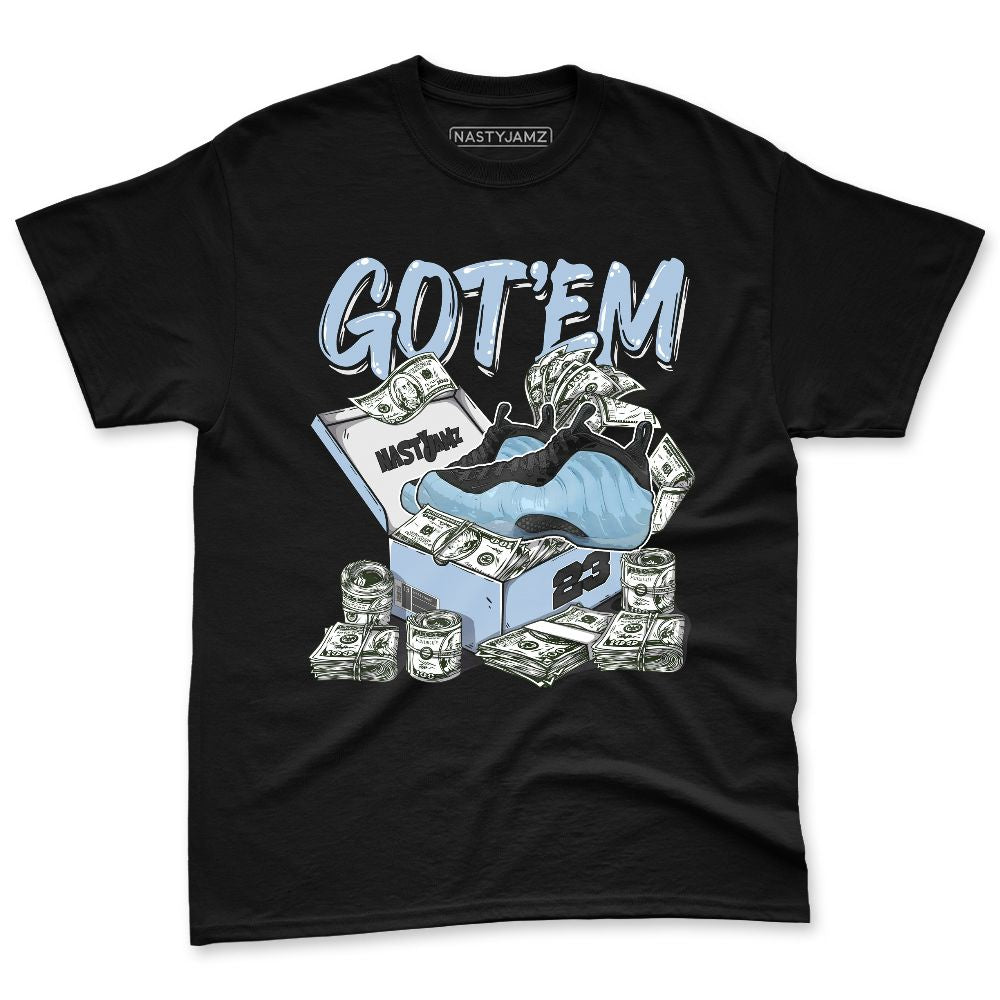 Air-Foamposite-Psychic-Blue-NastyJamz-Premium-T-Shirt-Match-Dollar-Sneaker-Box