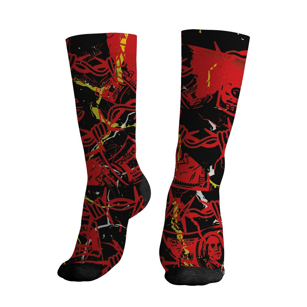 Ferrari-14s-NastyJamz-Socks-Match-Tough-People-Never-Fall-All-Over-Print