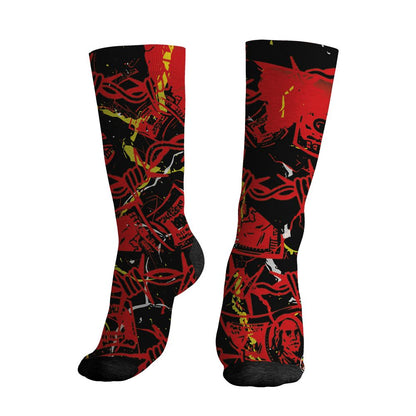 Ferrari-14s-NastyJamz-Socks-Match-Tough-People-Never-Fall-All-Over-Print