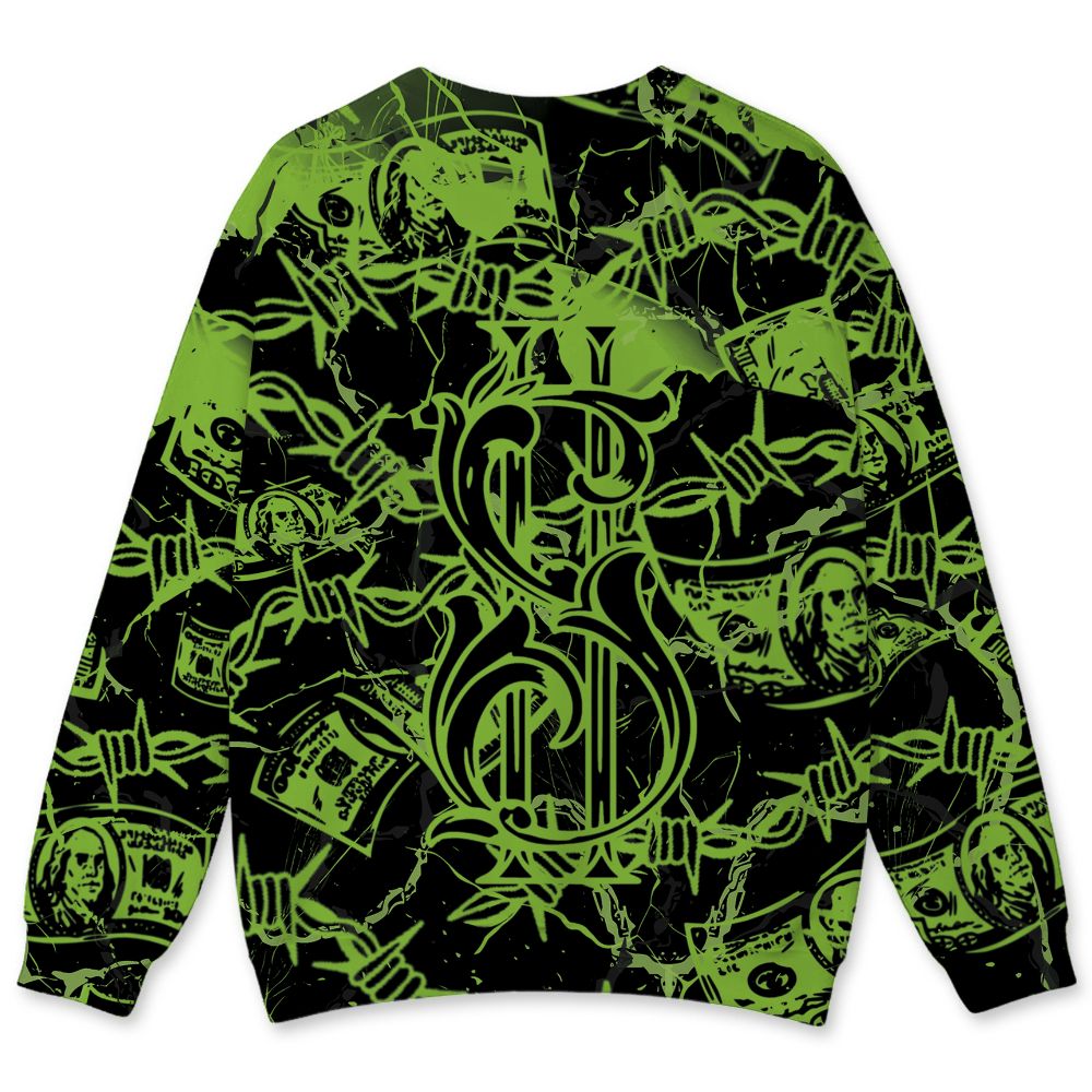 Air-Foamposite-One-Black-Volt-NastyJamz-Sweatshirt-Match-Tough-People-Never-Fall-All-Over-Print
