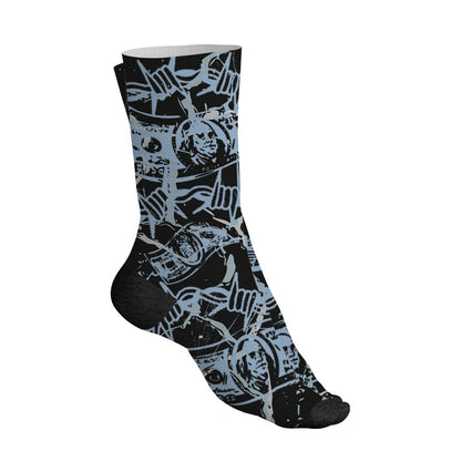 Air Foamposite Psychic Blue NastyJamz Socks Match Tough People Never Fall All-Over Print
