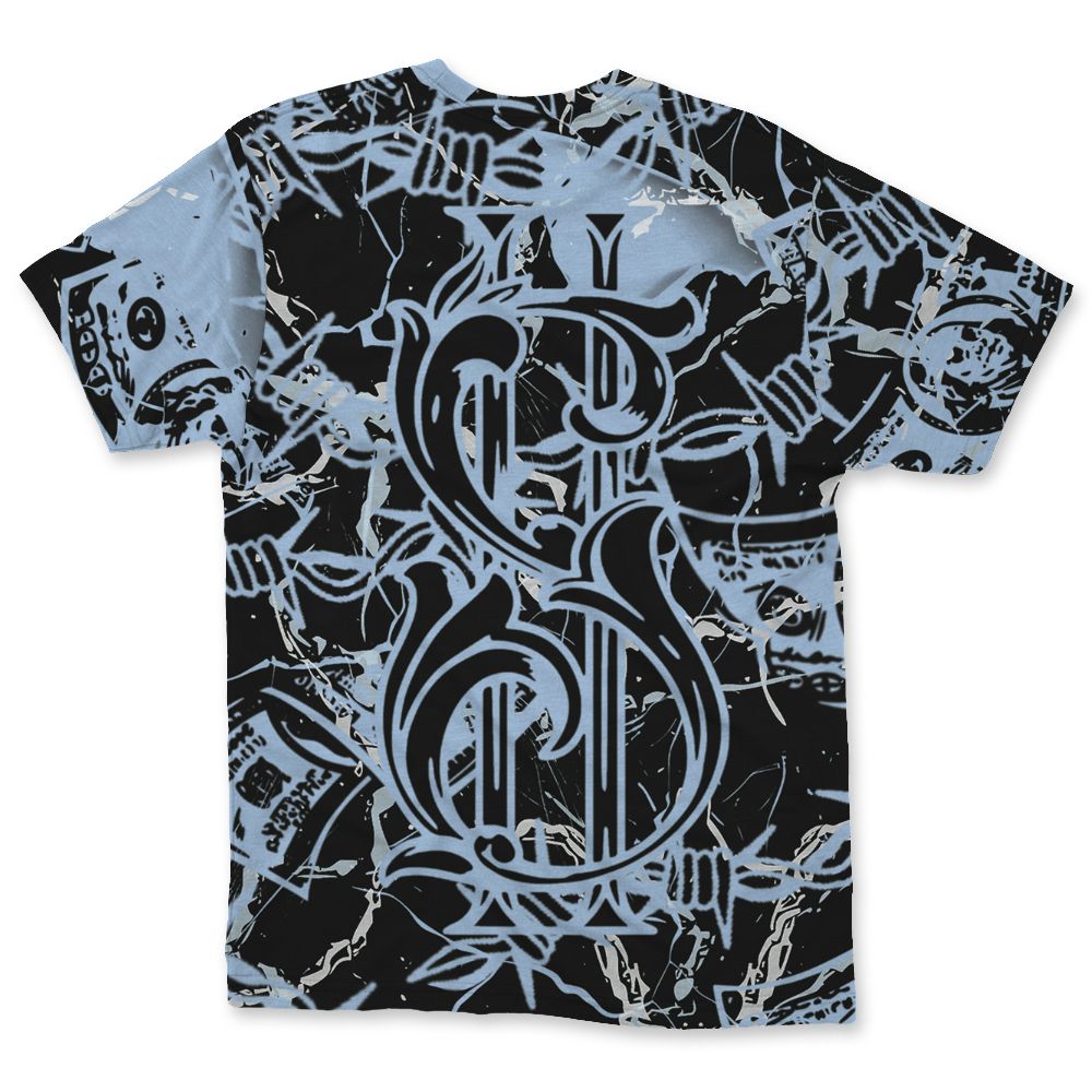 Air-Foamposite-Psychic-Blue-NastyJamz-T-Shirt-Match-Tough-People-Never-Fall-All-Over-Print