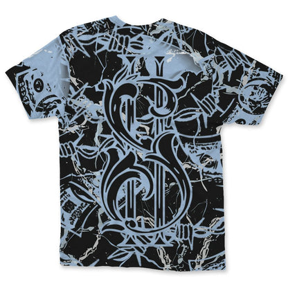 Air-Foamposite-Psychic-Blue-NastyJamz-T-Shirt-Match-Tough-People-Never-Fall-All-Over-Print