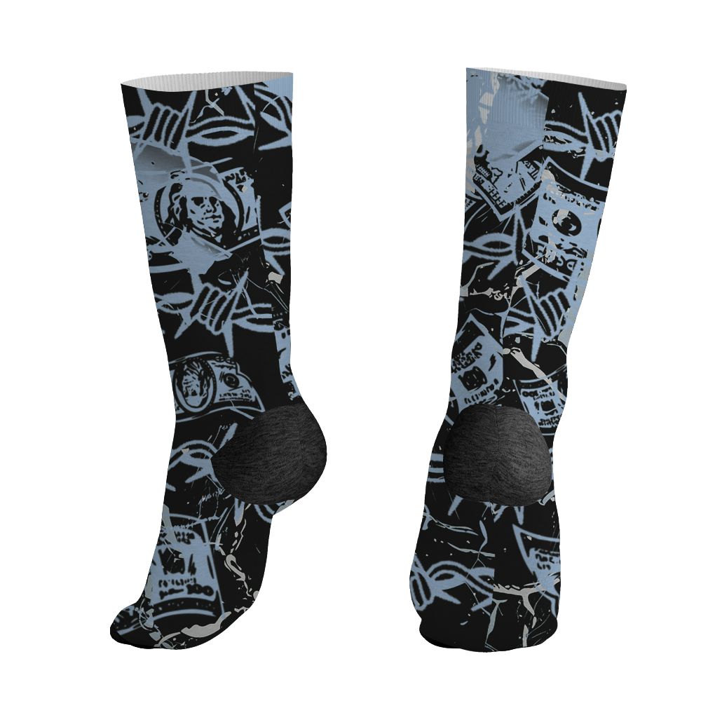 Air Foamposite Psychic Blue NastyJamz Socks Match Tough People Never Fall All-Over Print