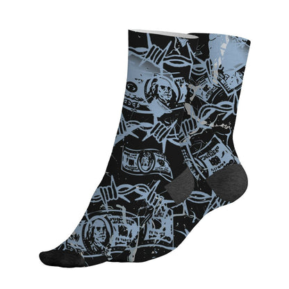 Air Foamposite Psychic Blue NastyJamz Socks Match Tough People Never Fall All-Over Print