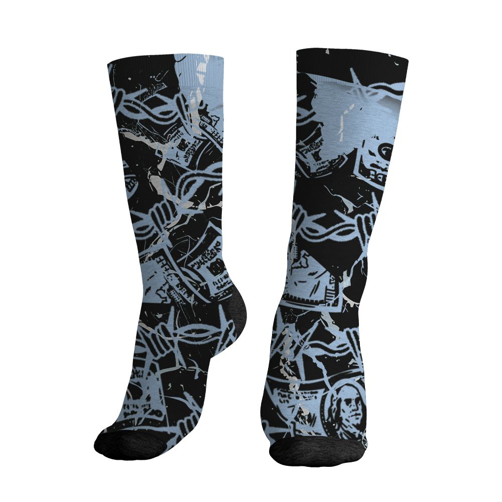 Air Foamposite Psychic Blue NastyJamz Socks Match Tough People Never Fall All-Over Print