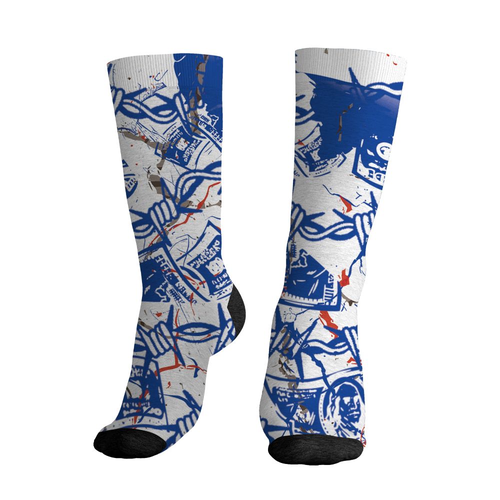 TVSC Zoom Field Jaxx Leche Blue NastyJamz Socks Match Forget Me Not All-Over Print Bloom