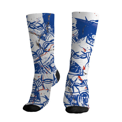 TVSC Zoom Field Jaxx Leche Blue NastyJamz Socks Match Forget Me Not All-Over Print Bloom