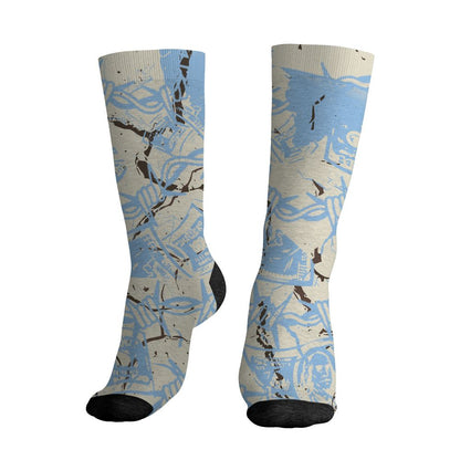 Air Foamposite Psychic Blue NastyJamz Socks Match Hustle Move In Silence All-Over Print