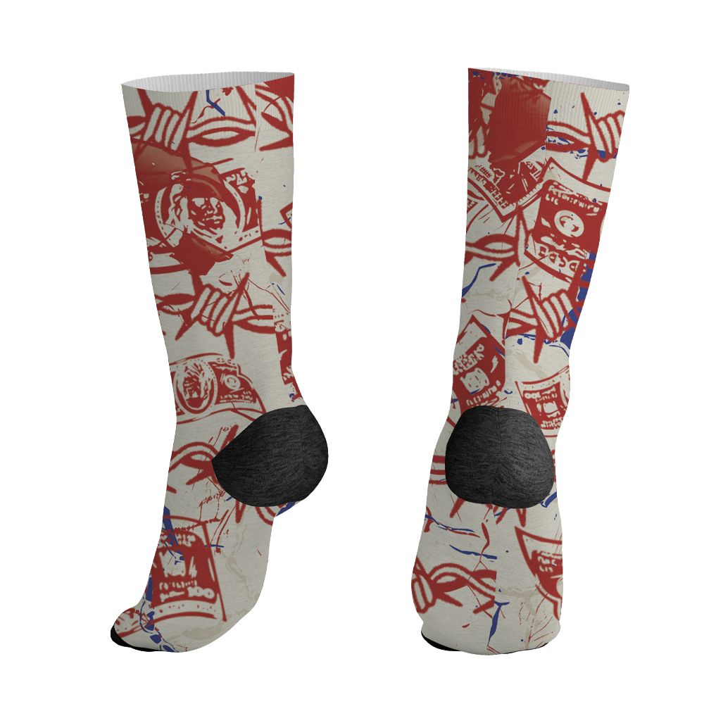 Rare-Air-Cinnabar-1s-NastyJamz-Socks-Match-Tough-People-Never-Fall-All-Over-Print