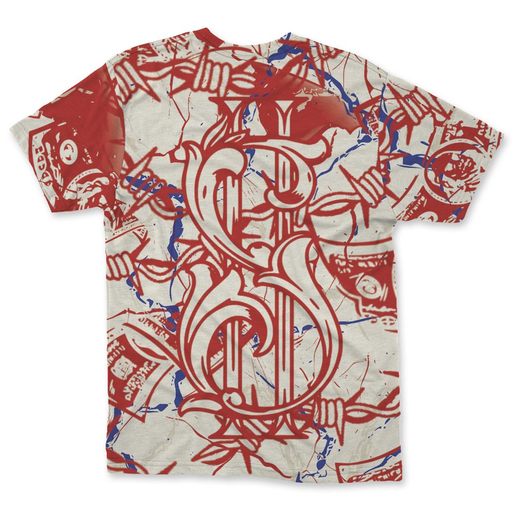 Rare-Air-Cinnabar-1s-NastyJamz-T-Shirt-Match-Tough-People-Never-Fall-All-Over-Print