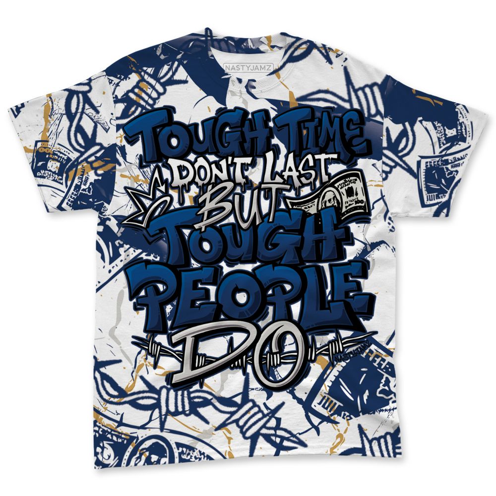 Navy-4s-NastyJamz-T-Shirt-Match-Tough-People-Never-Fall-All-Over-Print