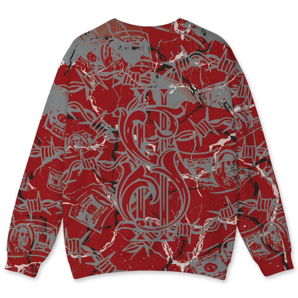 U.nion-Varsity-Red-Shadow-Grey-1s-NastyJamz-Sweatshirt-Match-Tough-People-Never-Fall-All-Over-Print