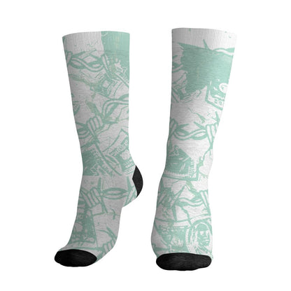 Low Igloo 11s NastyJamz Socks Match 23 Burning Fire All-Over Print
