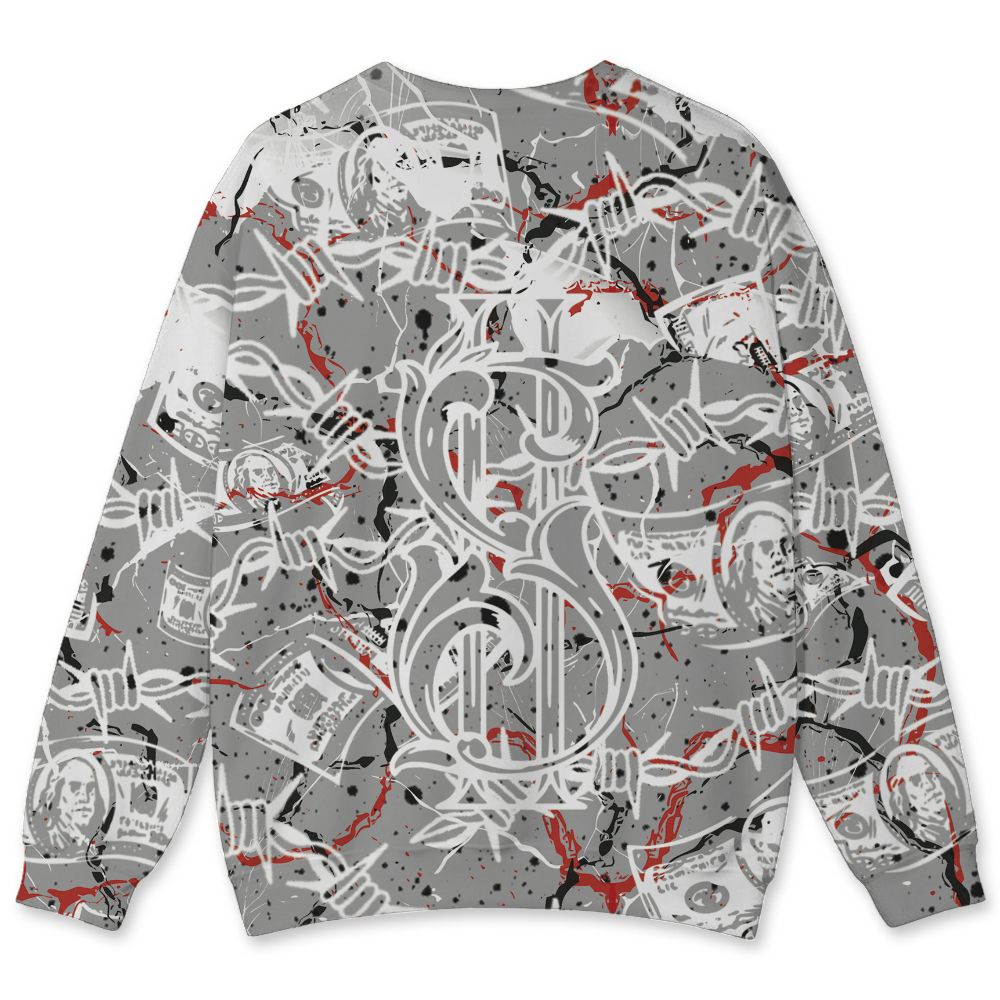 White-Cement-4s-NastyJamz-Sweatshirt-Match-Tough-People-Never-Fall-All-Over-Print