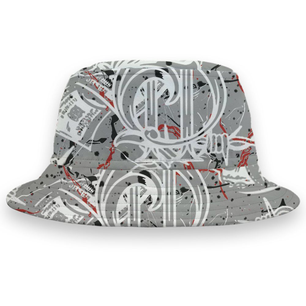 White-Cement-4s-NastyJamz-Bucket-Hat-Match-Tough-People-Never-Fall-3D-All-Over-Print