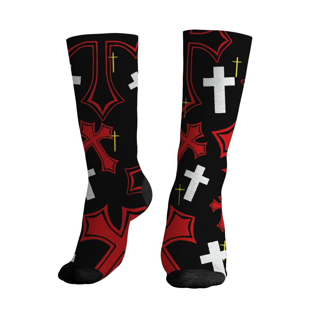 Ferrari 14s NastyJamz Socks Match God Got Me All-Over Print