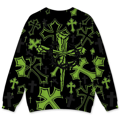 Air-Foamposite-One-Black-Volt-NastyJamz-Sweatshirt-Match-God-Got-Me-All-Over-Print