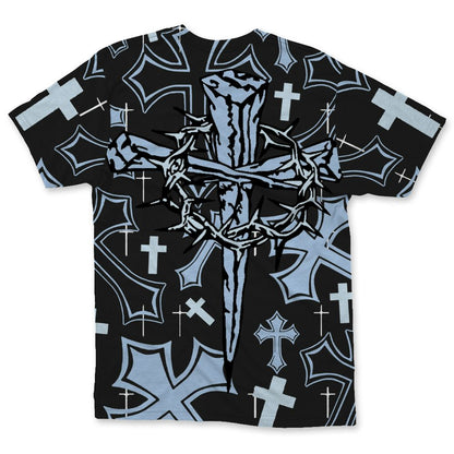 Air-Foamposite-Psychic-Blue-NastyJamz-T-Shirt-Match-God-Got-Me-All-Over-Print